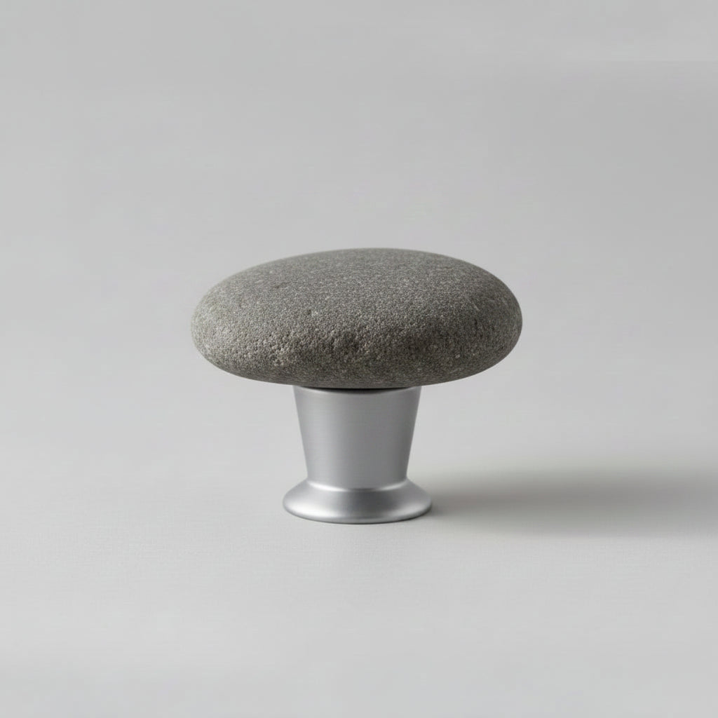 Grey Stone In Silver