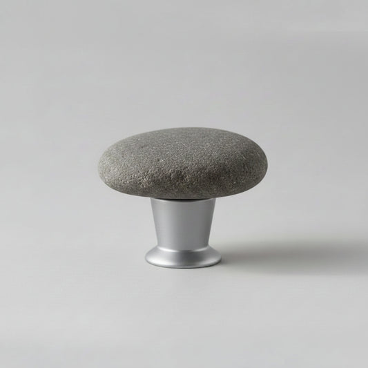 Grey Stone In Silver
